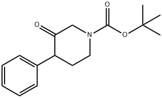 TERT-BUTYL 3-OXO-4-PHENYLPIPERIDINE-1-CARBOXYLATE Struktur