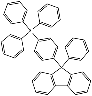 TPSiF , Triphenyl(4-(9-phenyl-9H-fluoren-9-yl)phenyl)silane Struktur