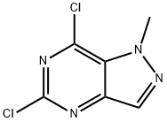 1H-Pyrazolo[4,3-d]pyrimidine, 5,7-dichloro-1-methyl- Struktur