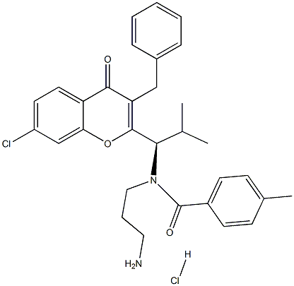 N-(3-アミノプロピル)-N-[(1R)-1-(3-ベンジル-7-クロロ-4-オキソ-4H-クロメン-2-イル)-2-メチルプロピル]-4-メチルベンズアミド price.