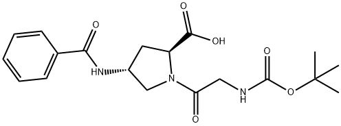 L-Proline, N-[(1,1-diMethylethoxy)carbonyl]glycyl-4-(benzoylaMino)-, (4R)-