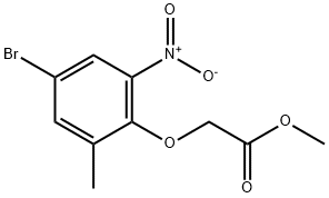 Methyl 2-(4-broMo-2-Methyl-6-nitrophenoxy)acetate Struktur