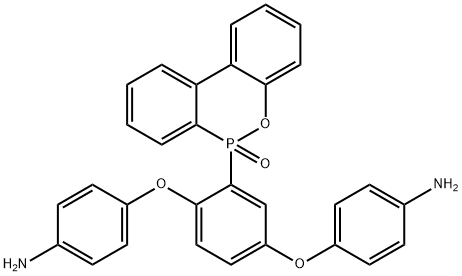 4,4'-[[2-(6-Oxido-6H-dibenz[c,e][1,2]oxaphosphorin-6-yl)-1,4-phenylene]bis(oxy)]bisbenzenamine Struktur