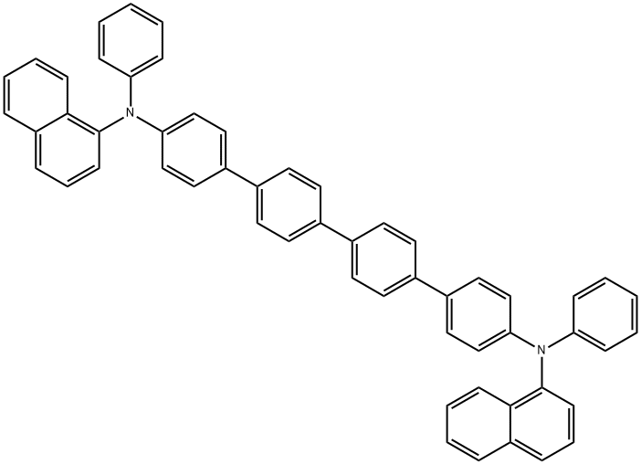 N,N'-di-(1-Naphthalenyl)-N,N'-diphenyl-[1,1':4',1'':4'',1'''-quaterphenyl]-4,4'''-diamine Struktur