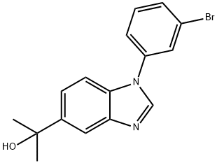 2-(1-(3-bromophenyl)-1H-benzo[d]imidazol-5-yl)propan-2-ol Struktur