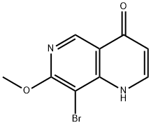 8-BroMo-7-Methoxy-1,6-naphthyridin-4(1H)-one Struktur