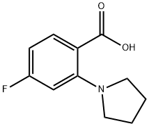 4-Fluoro-2-(1-pyrrolidinyl)benzoic Acid Struktur