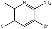 3-broMo-5-chloro-6-Methylpyridin-2-aMine Struktur