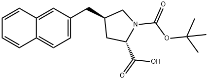 trans-N-Boc-4-(2-naphthylmethyl)-L-proline Struktur