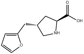 (2S,4S)-4-(furan-2-ylMethyl)pyrrolidine-2-carboxylic acid Struktur