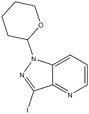 3-iodo-1-(tetrahydro-2H-pyran-2-yl)-1H-pyrazolo[4,3-b]pyridine Struktur