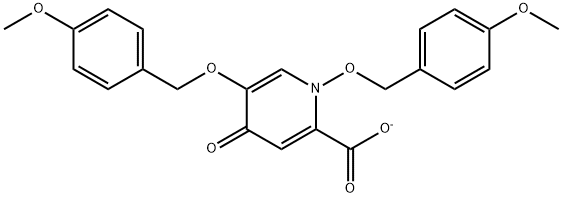 sodiuM 1,5-bis((4-Methoxybenzyl)oxy)-4-oxo-1,4-dihydropyridine-2-carboxylate, 1401528-97-9, 結(jié)構(gòu)式