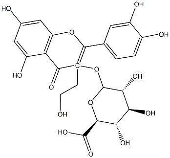 Mono-3-Hydroxyethyl-Quercetin-Glucuronide Struktur