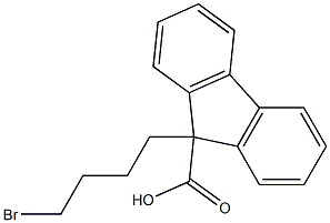 9-(4-broMobutyl)-9H-fluorene-9-carboxylic acid Struktur