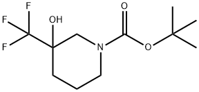 tert-butyl 3-hydroxy-3-(trifluoroMethyl)piperidine-1-carboxylate Struktur