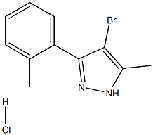 4-broMo-5-Methyl-3-o-tolyl-1H-pyrazole hydrochloride Struktur