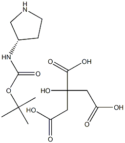 (R)-3-N-Boc-aMinopyrrolidine citrate Struktur