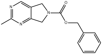 2-Methyl-5,7-dihydro-pyrrolo[3,4-d]pyriMidine-6-carboxylic acid benzyl ester Struktur