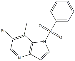 6-BroMo-7-Methyl-1-(phenylsulfonyl)-4-azaindole Struktur