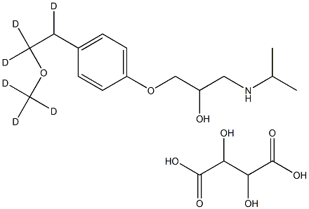 Metoprolol-d6 Tartrate Struktur