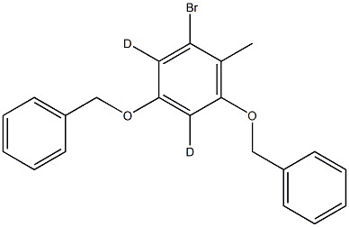 1-BroMo-2-Methyl-3,5-bis(phenylMethoxy)benzene-d2 Struktur