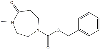 benzyl 4-Methyl-5-oxo-1,4-diazepane-1-carboxylate Struktur