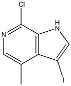 7-Chloro-3-iodo-4-Methyl-6-azaindole Struktur