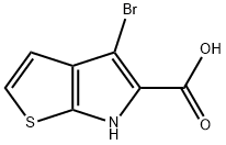 4-broMo-6H-thieno[2,3-b]pyrrole-5-carboxylic acid Struktur