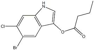 5-Bromo-6-chloro-3-indolyl butyrate Struktur