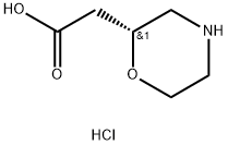 (R)-2-(Morpholin-2-yl)acetic acid hydrochloride Struktur