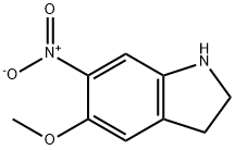 5-Methoxy-6-nitro-2,3-dihydro-1H-indole Struktur