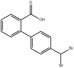 4'-(DibroMoMethyl)-[1,1'-biphenyl]-2-carboxylic Acid (TelMisartan IMpurity) Struktur