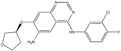 6-AMino-4-[(3-chloro-4-fluorophenyl)aMino]-7-[(S)-(tetrahydrofuran-3-yl)oxy]quinazoline Struktur