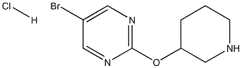 5-BroMo-2-(piperidin-3-yloxy)pyriMidine hydrochloride Struktur