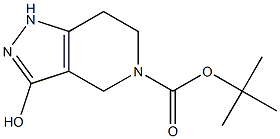 3-Hydroxy-1,4,6,7-tetrahydro-pyrazolo[4,3-c]pyridine-5-carboxylic acid tert-butyl ester Struktur