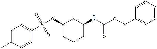 cis-3-(benzyloxycarbonylaMino)cyclohexyl 4-Methylbenzenesulfonate Struktur