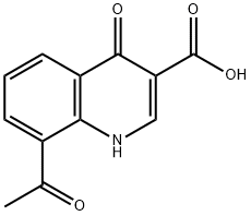 8-Acetyl-4-oxo-1,4-dihydro-quinoline-3-carboxylic acid Struktur