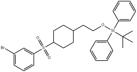 (2-(4-((3-broMophenyl)sulfonyl)cyclohexyl)ethoxy)(tert-butyl)diphenylsilane Struktur