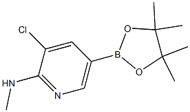 3-CHLORO-N-METHYL-5-(4,4,5,5-TETRAMETHYL-1,3,2-DIOXABOROLAN-2-YL)PYRIDIN-2-AMINE Struktur