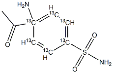 4-AcetylsulfanilaMide-13C6 Struktur