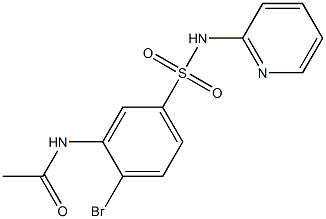 N-(2-BroMo-5-(N-(pyridin-2-yl)sulfaMoyl)phenyl)acetaMide Struktur