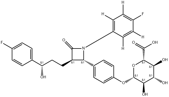 Ezetimibe-d4 -D-Glucuronide, >85% Struktur