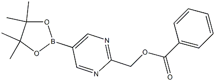 (5-(4,4,5,5-tetraMethyl-1,3,2-dioxaborolan-2-yl)pyriMidin-2-yl)Methyl benzoate Struktur