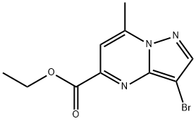 ethyl 3-broMo-7-Methylpyrazolo[1,5-a]pyriMidine-5-carboxylate Struktur