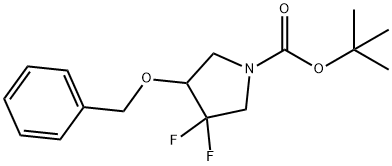 tert-butyl 4-(benzyloxy)-3,3-difluoropyrrolidine-1-carboxylate Struktur