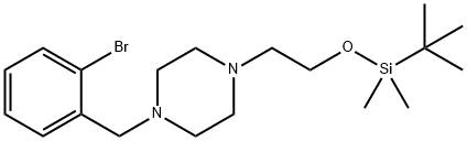 1-(2-broMobenzyl)-4-(2-((tert-butyldiMethylsilyl)oxy)ethyl)piperazine Struktur