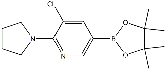 3-CHLORO-2-(PYRROLIDIN-1-YL)-5-(4,4,5,5-TETRAMETHYL-1,3,2-DIOXABOROLAN-2-YL)PYRIDINE Struktur