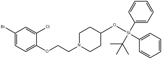 1-(2-(4-broMo-2-chlorophenoxy)ethyl)-4-((tert-butyldiphenylsilyl)oxy)piperidine Struktur