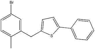 2-(5-broMo-2-Methylbenzyl)-5-phenylthiophene Struktur