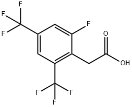 2-FLUORO-4,6-BIS(TRIFLUOROMETHYL)PHENYLACETIC ACID Struktur